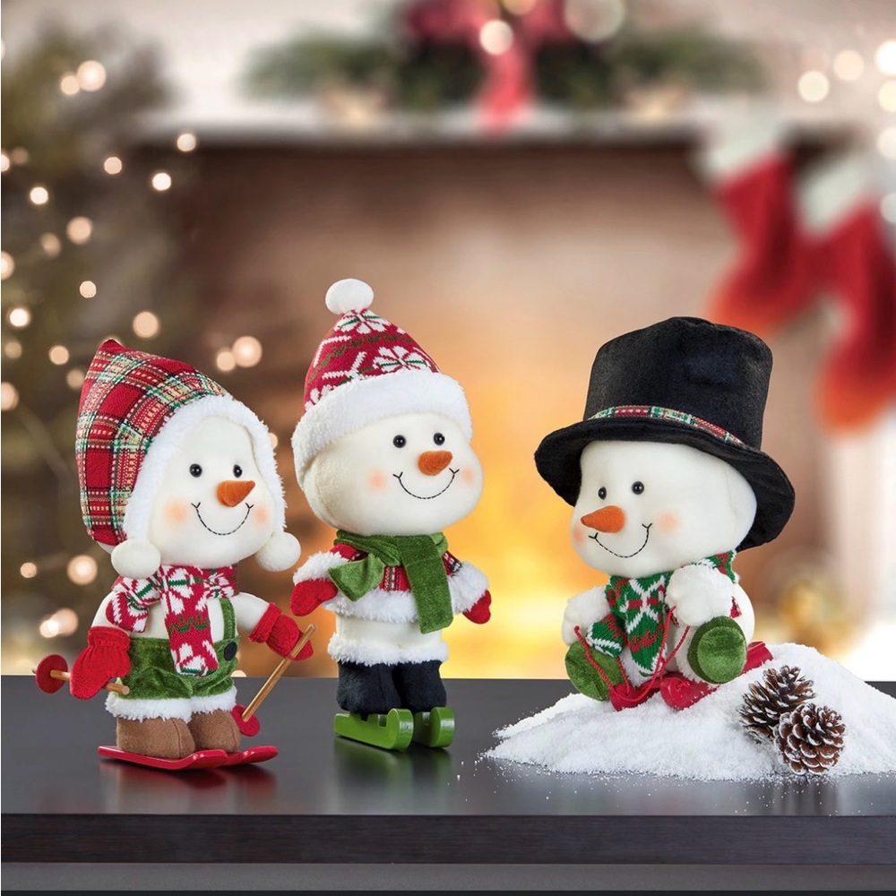 Festive Snowman Trio Decor